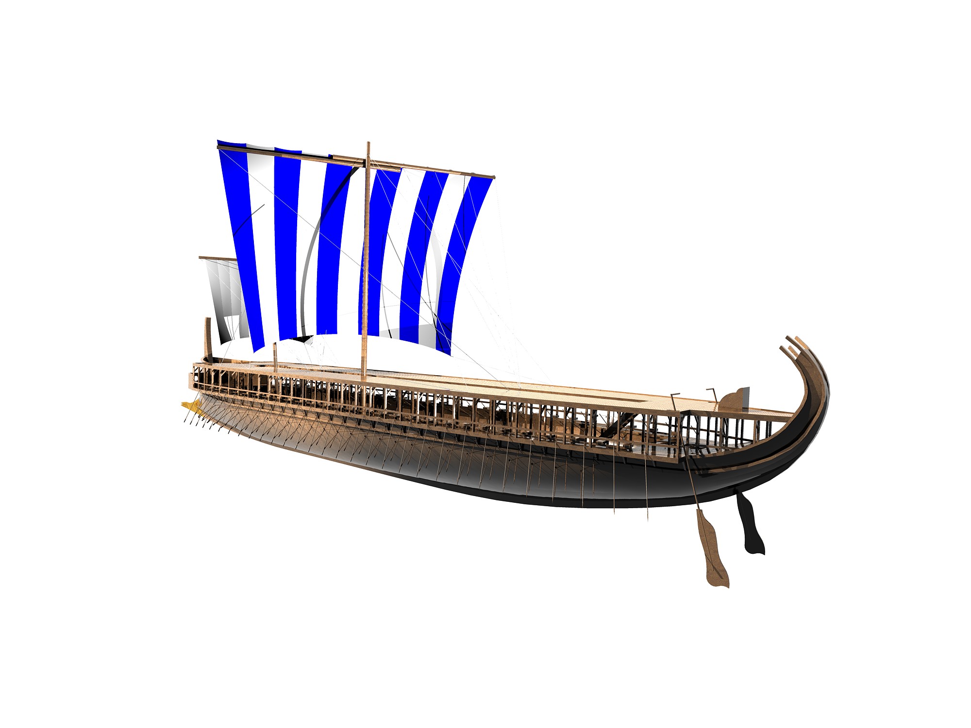 希腊桨帆船图纸